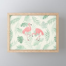 Flamingo Love Tropical Framed Mini Art Print