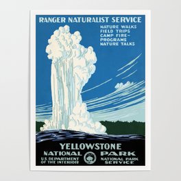 1938 Yellowstone National Park Poster Poster