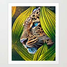 Hiding Cheetah Art Print