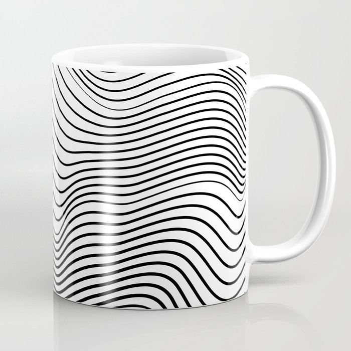 Wave Stripes Curve Coffee Mug