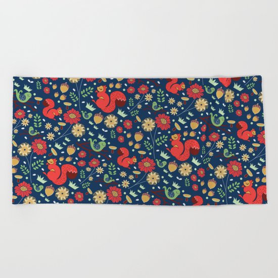 Let's go nuts! - Surface Pattern Design - ByBeck Beach Towel