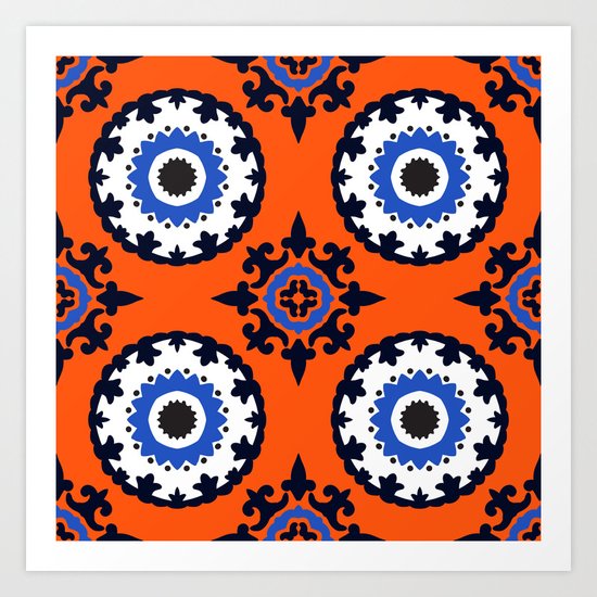 Beautiful suzani patterm Art Print