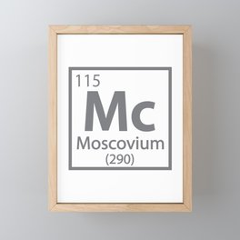 Moscovium - Russian Science Periodic Table Framed Mini Art Print