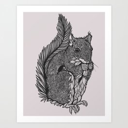 Wild Squirrel Art Print