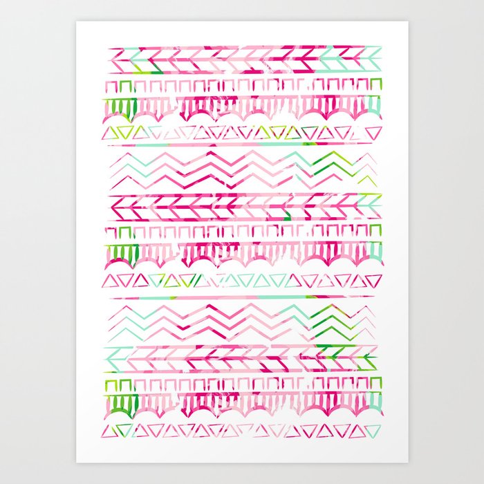 Lilly Pulitzer Inspired Tribal Pattern Art Print By Anluong Society6