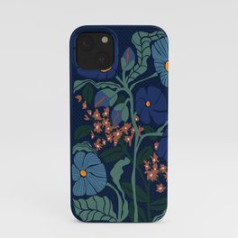 Klimt flower dark blue iPhone Case | Floral, Pattern, Plants, Illustration, Flowers, Art Nouveau, Vintage, Digital, Graphicdesign, Botanical 