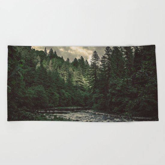 Pacific Northwest River Beach Towel