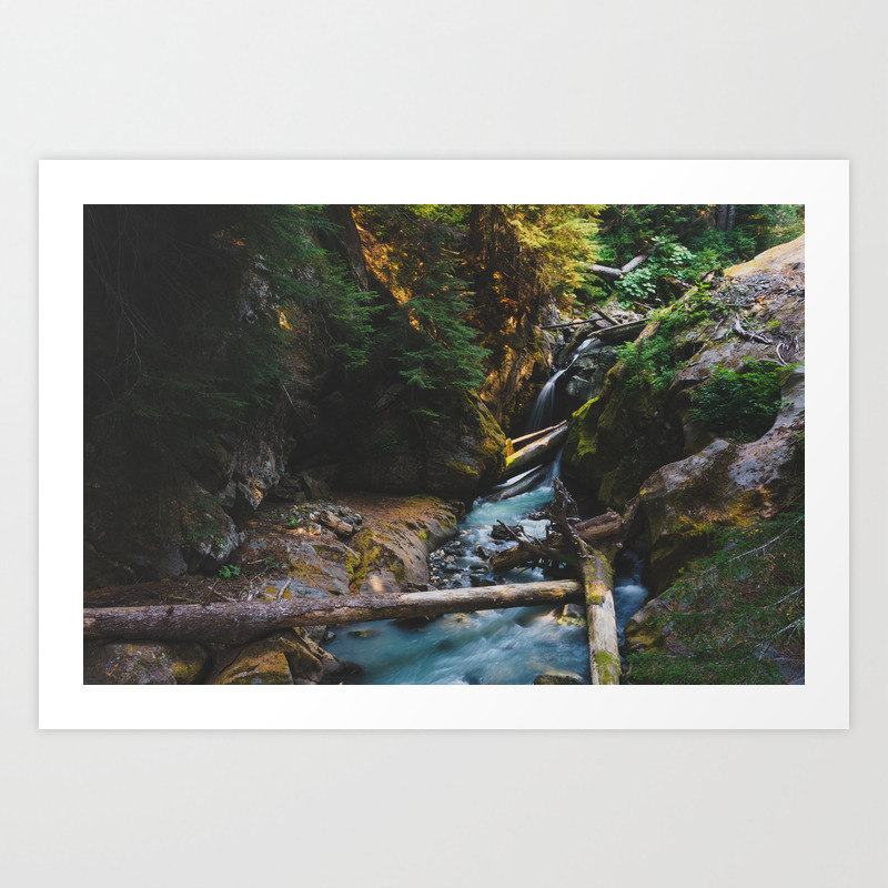 White Chuck River Pacific Crest Trail Washington Art Print By