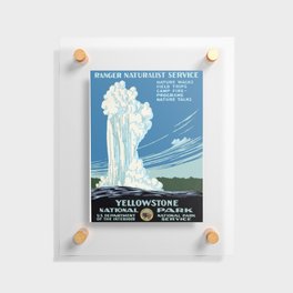 Ranger Naturalist Service Yellowstone National Park Vintage Poster Floating Acrylic Print
