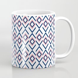 Pink and Blue Geometric Diamond Coffee Mug