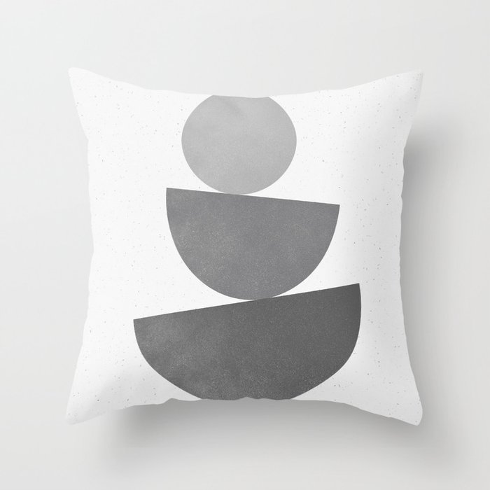 Abstract Grey Balance Throw Pillow