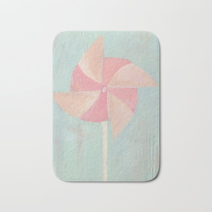 Pink Pinwheel Bath Mat