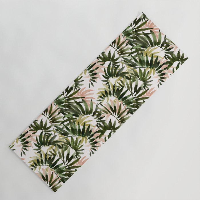 UNFURLING Tropical Palm Print Yoga Mat