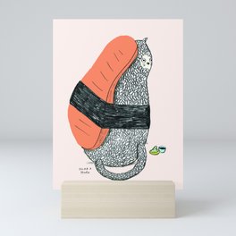 SUSHI CAT Mini Art Print