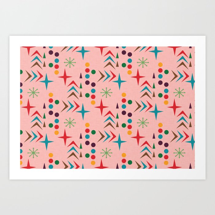 Atomic Pattern Mid Century Modern Homedecor Art Print By Susycosta Atomic Pattern Mid Century Modern Homedecor Art Print By Susycosta
