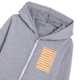 Vintage Beach Stripes Orange Kids Zip Hoodie