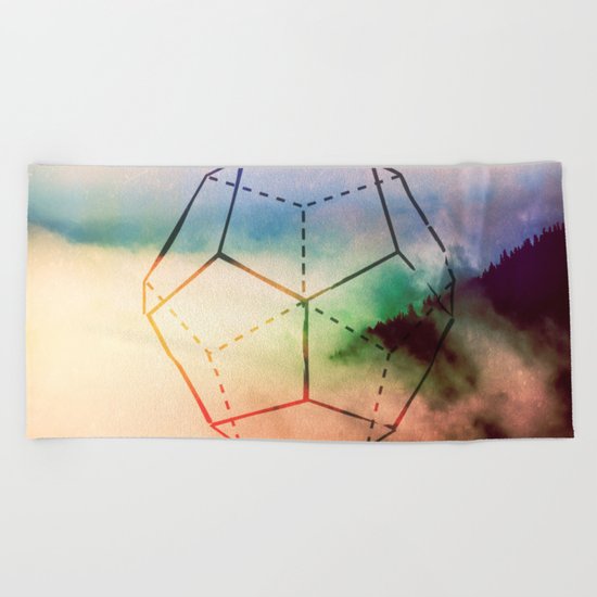 The Elements Geometric Nature Element of Spirit Beach Towel