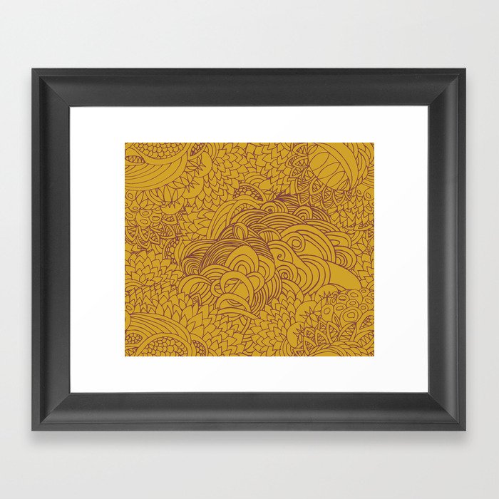 yellow seeds Framed Art Print