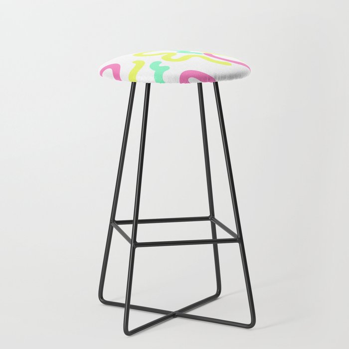 2  Abstract Shapes Squiggly Organic 220520 Bar Stool