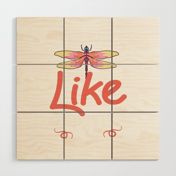 Dragonflies Flying Insect Quotes Entomologist  Wood Wall Art