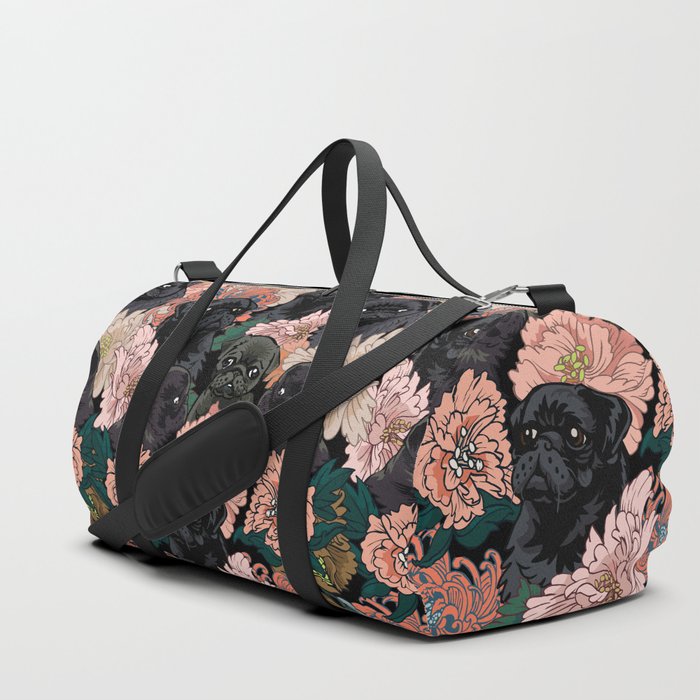 Because Black Pug Duffle Bag