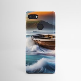 Boat Caught In Stormy Seas  Android Case