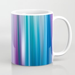 Abstract Purple and Teal Gradient Stripes Pattern Coffee Mug