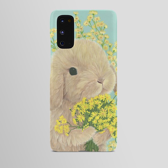 Yellow Flower Rabbit Android Case