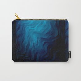 Dark BLUE background with lines. Colorful illustration, which consists of curves. Carry-All Pouch