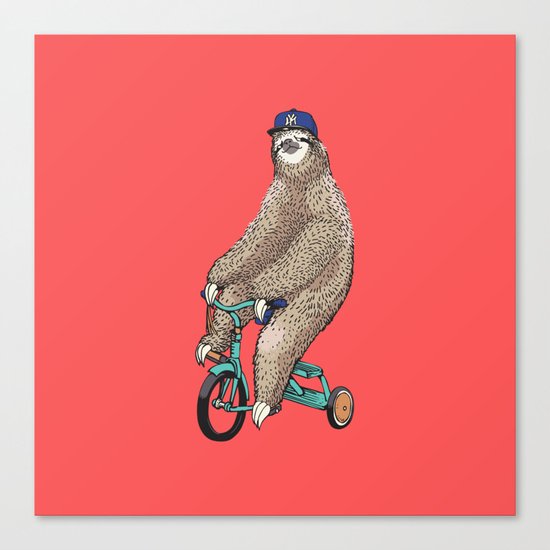 Haters Gonna Hate Sloth Canvas Print