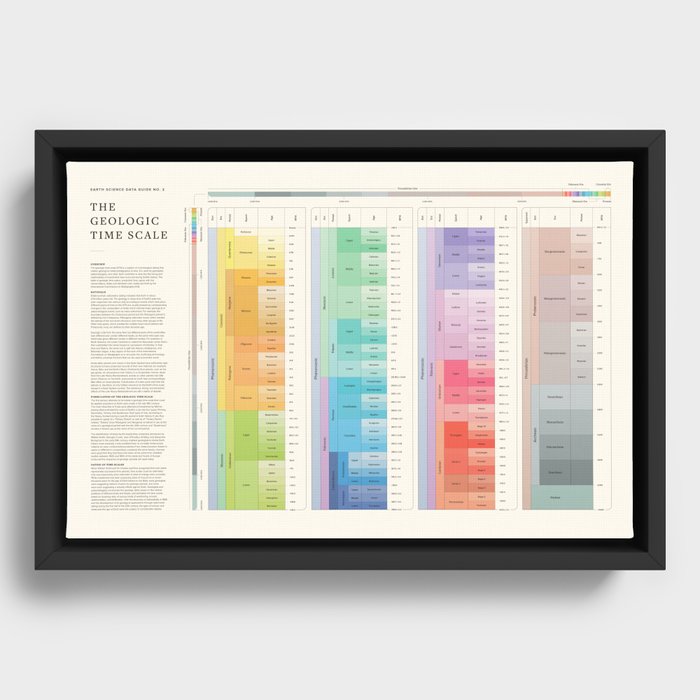 Geologic Time Scale Framed Canvas