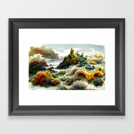 On a Bed of Ocean Coils  Framed Art Print