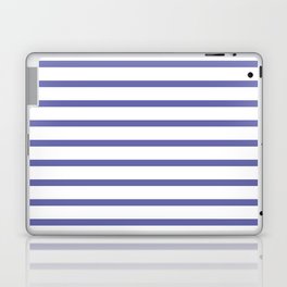 Horizontal Stripes (Pantone Very Peri/White) Laptop Skin