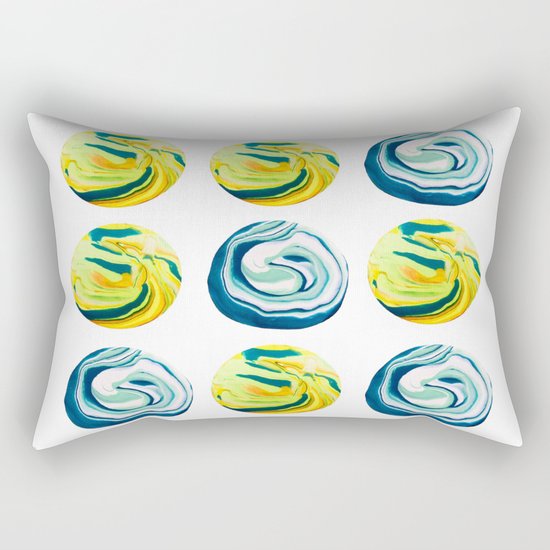 Marbling Tic Tac Toe Rectangular Pillow