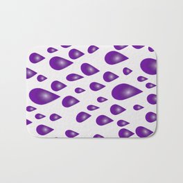 Purple Raindrops Bath Mat | Water, Drops, Vector, Pattern, Rain, Purple, Graphic Design, Digital, Popart, Graphicdesign 