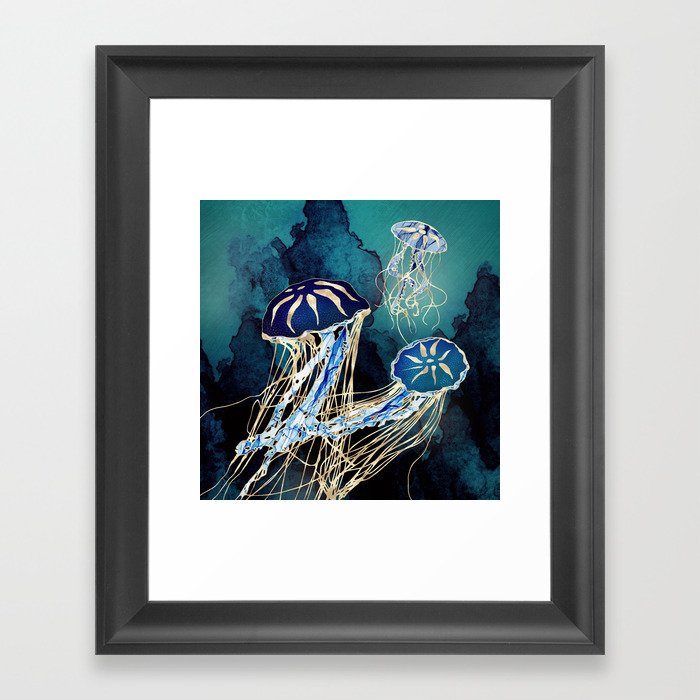 Metallic Jellyfish III Framed Art Print