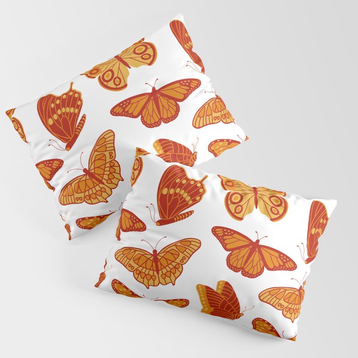 Texas Butterflies – Orange and Yellow Pattern Pillow Sham