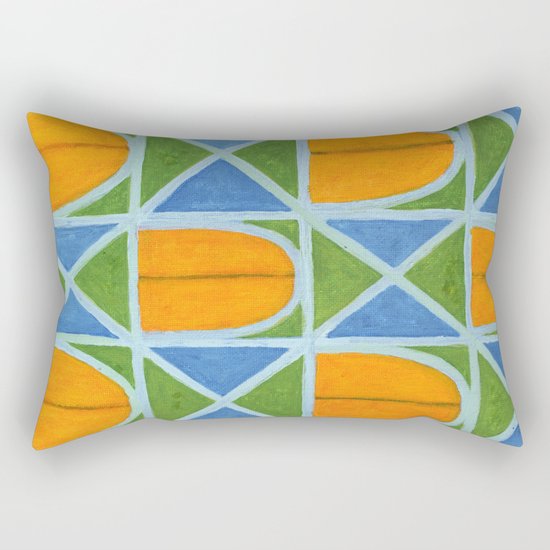 Lighted Arched Windows Pattern Rectangular Pillow