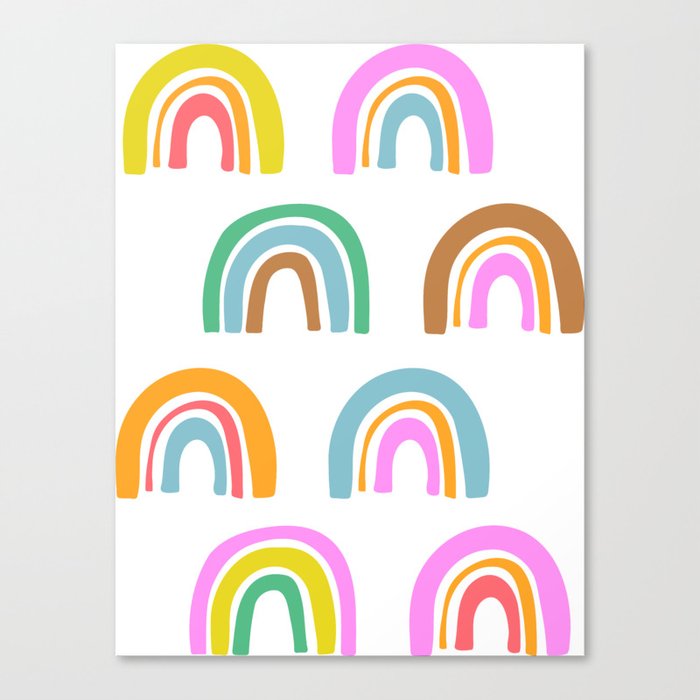 Bold Rainbow Pattern Canvas Print