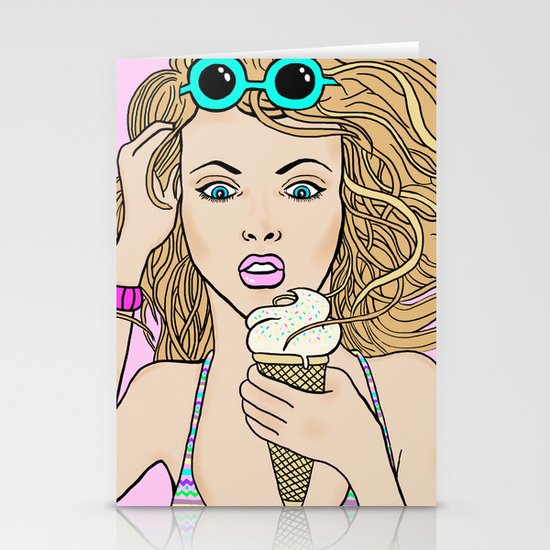 Windy Day At The Seaside Stationery Cards