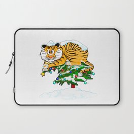 Tiger on Christmas tree / The Year of the tiger 2022 / no text Laptop Sleeve