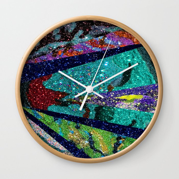 Peacock Mermaid Battlestar Galactica Abstract Wall Clock