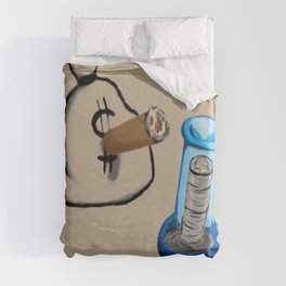The Cost of Consumption Duvet Cover