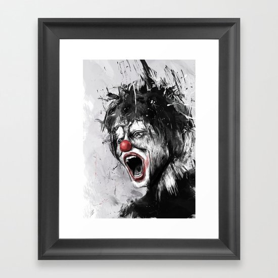 The clown Framed Art Print