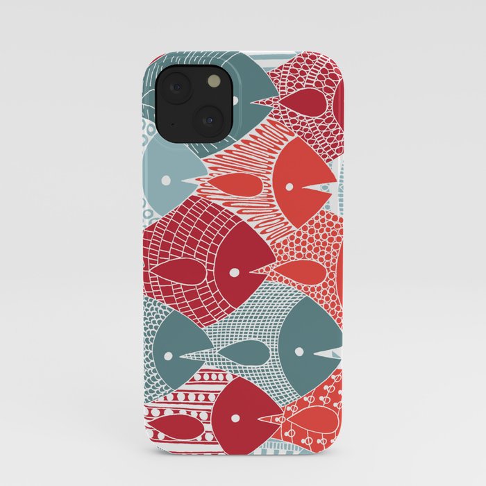 Fish Overlap Pattern iPhone Case