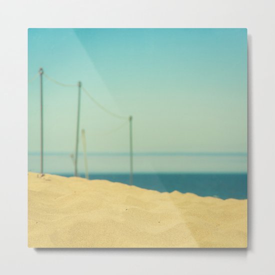 Beach Fence Metal Print