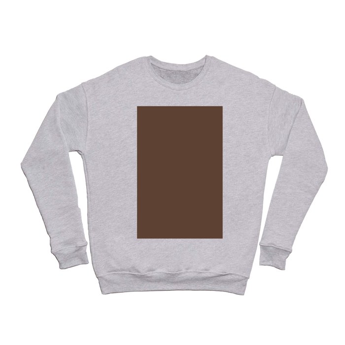 Dark Brown Solid Color Pairs Pantone Sorrel Horse 19-1227 TCX Shades of Brown Hues Crewneck Sweatshirt