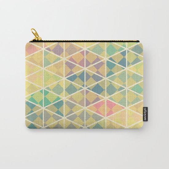 Green mosaic checkered art Carry-All Pouch