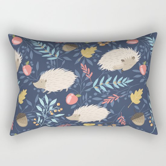 White hedgehogs Rectangular Pillow