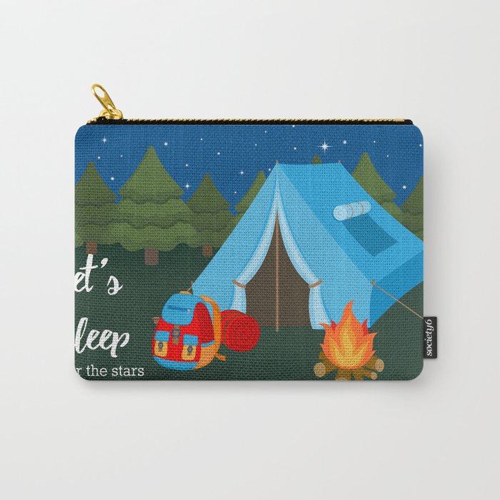 Camping blue tent Carry-All Pouch
